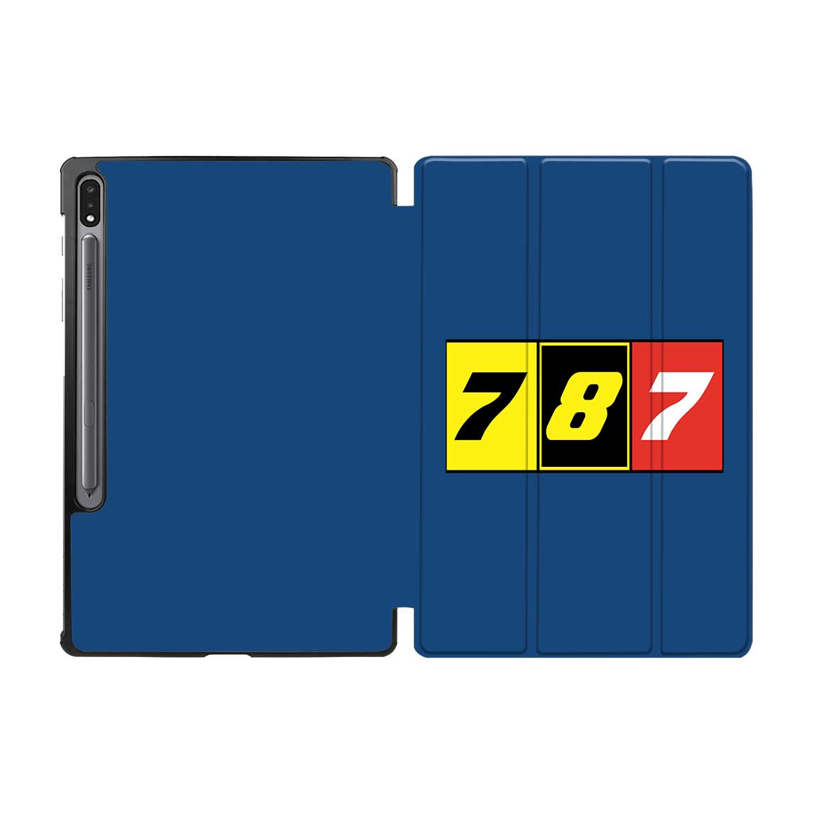 Flat Colourful 787 Designed Samsung Tablet Cases