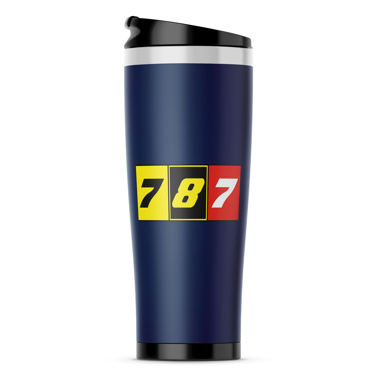 Flat Colourful 787 Designed Travel Mugs