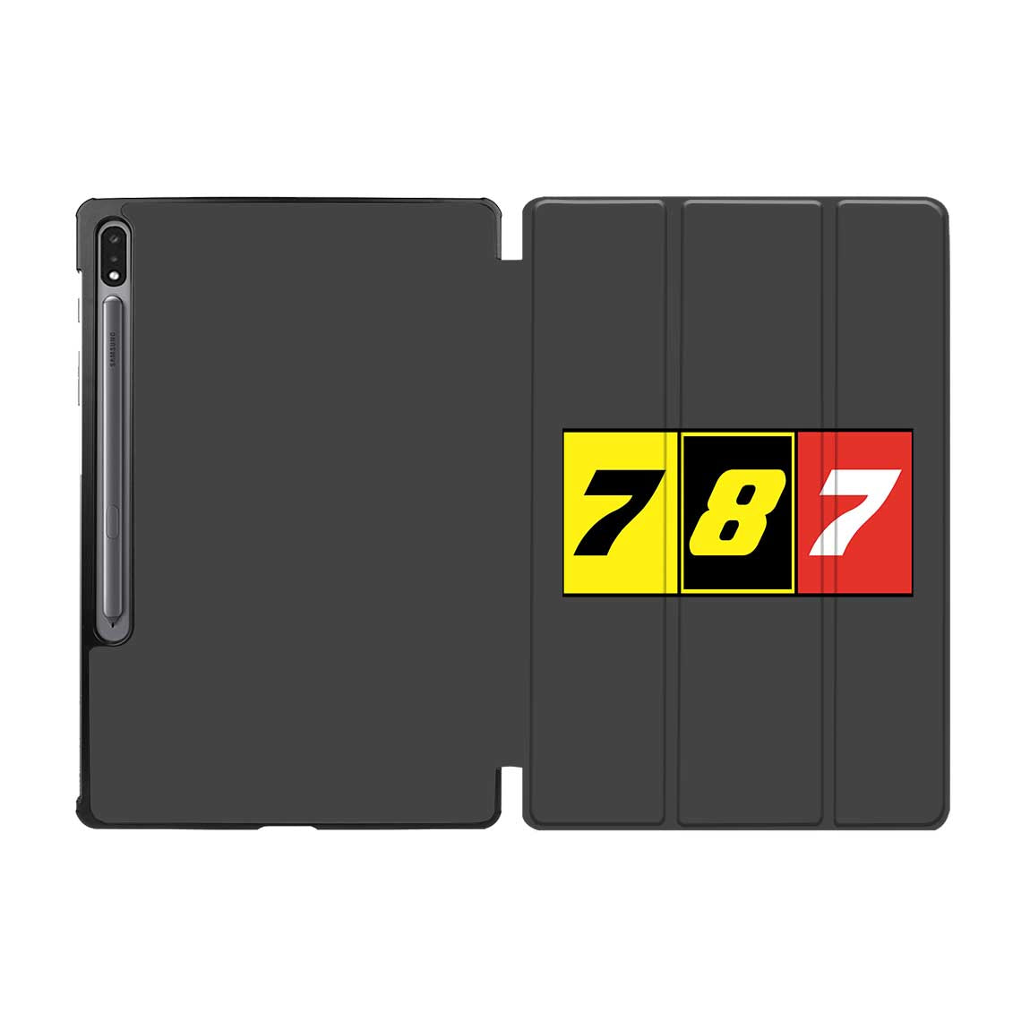 Flat Colourful 787 Designed Samsung Tablet Cases