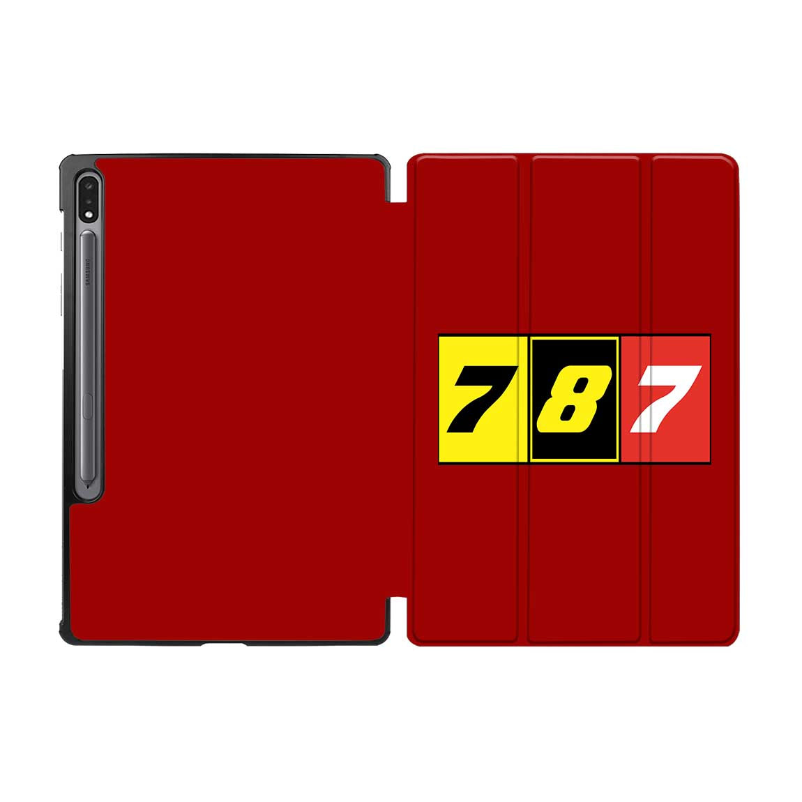 Flat Colourful 787 Designed Samsung Tablet Cases