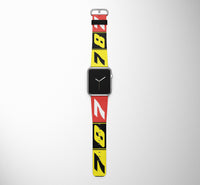 Thumbnail for Flat Colourful 787 Designed Leather Apple Watch Straps