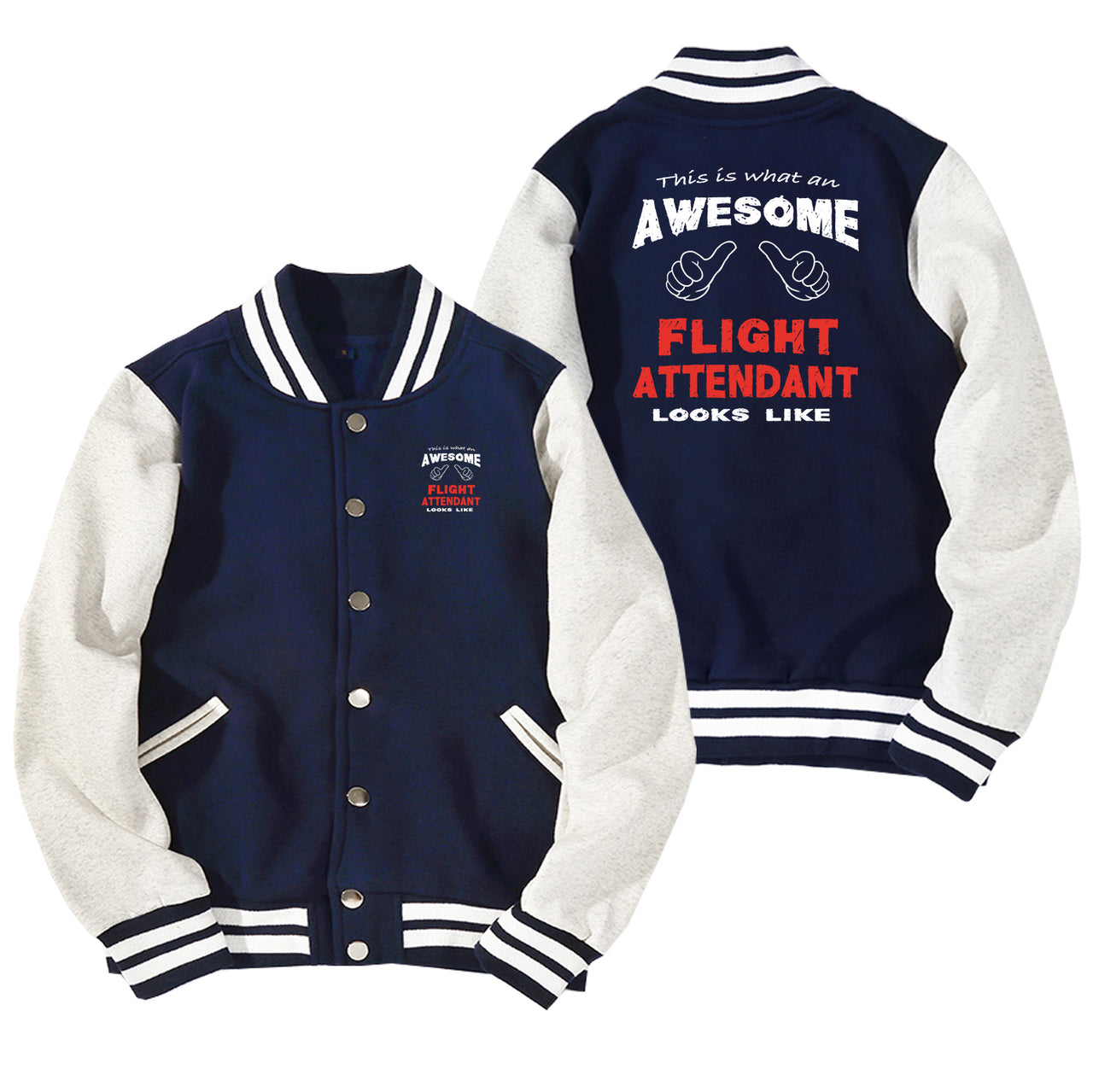 Flight Attendant Designed Baseball Style Jackets