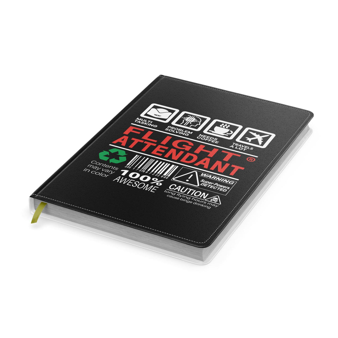 Flight Attendant Label Designed Notebooks