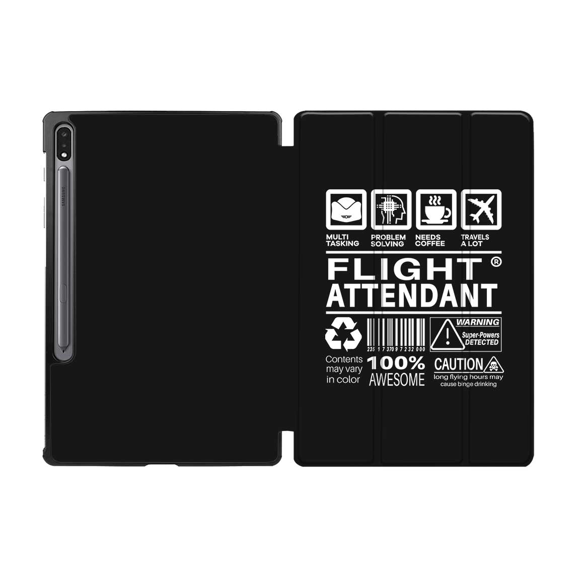 Flight Attendant Label Designed Samsung Tablet Cases