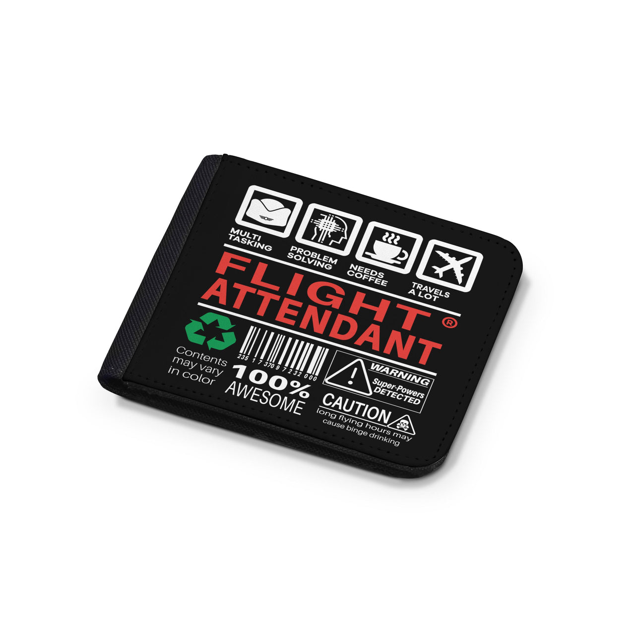 Flight Attendant Label Designed Wallets