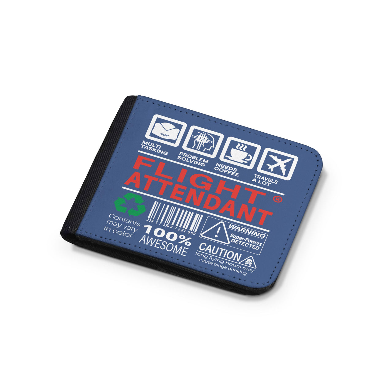Flight Attendant Label Designed Wallets