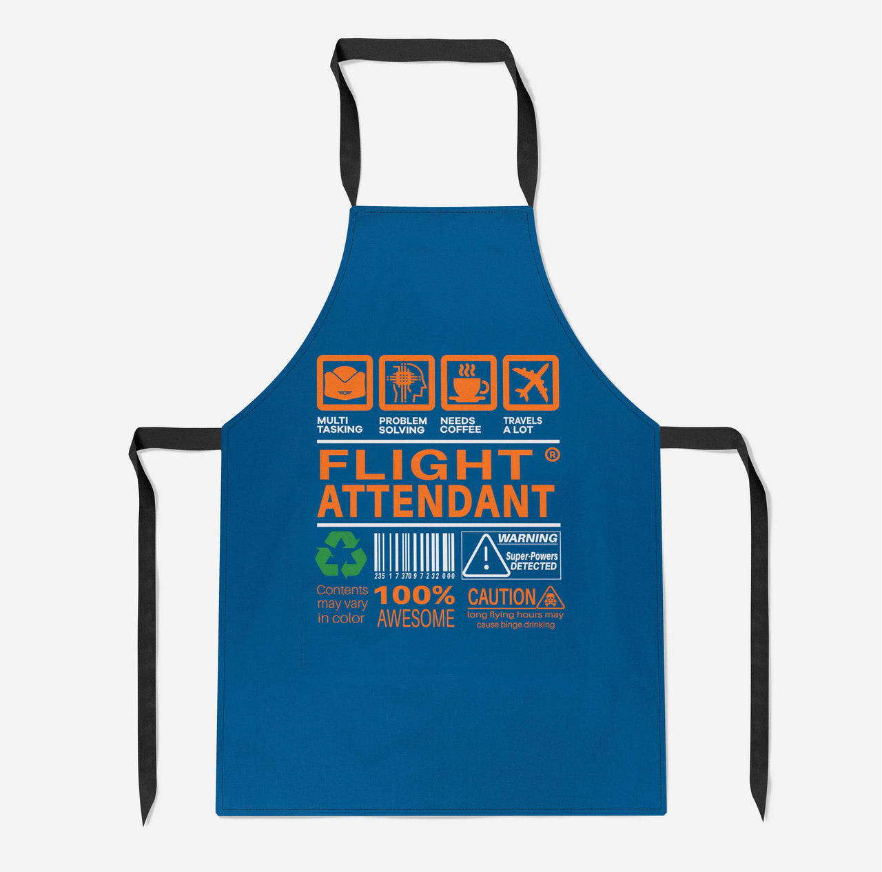Flight Attendant Label Designed Kitchen Aprons