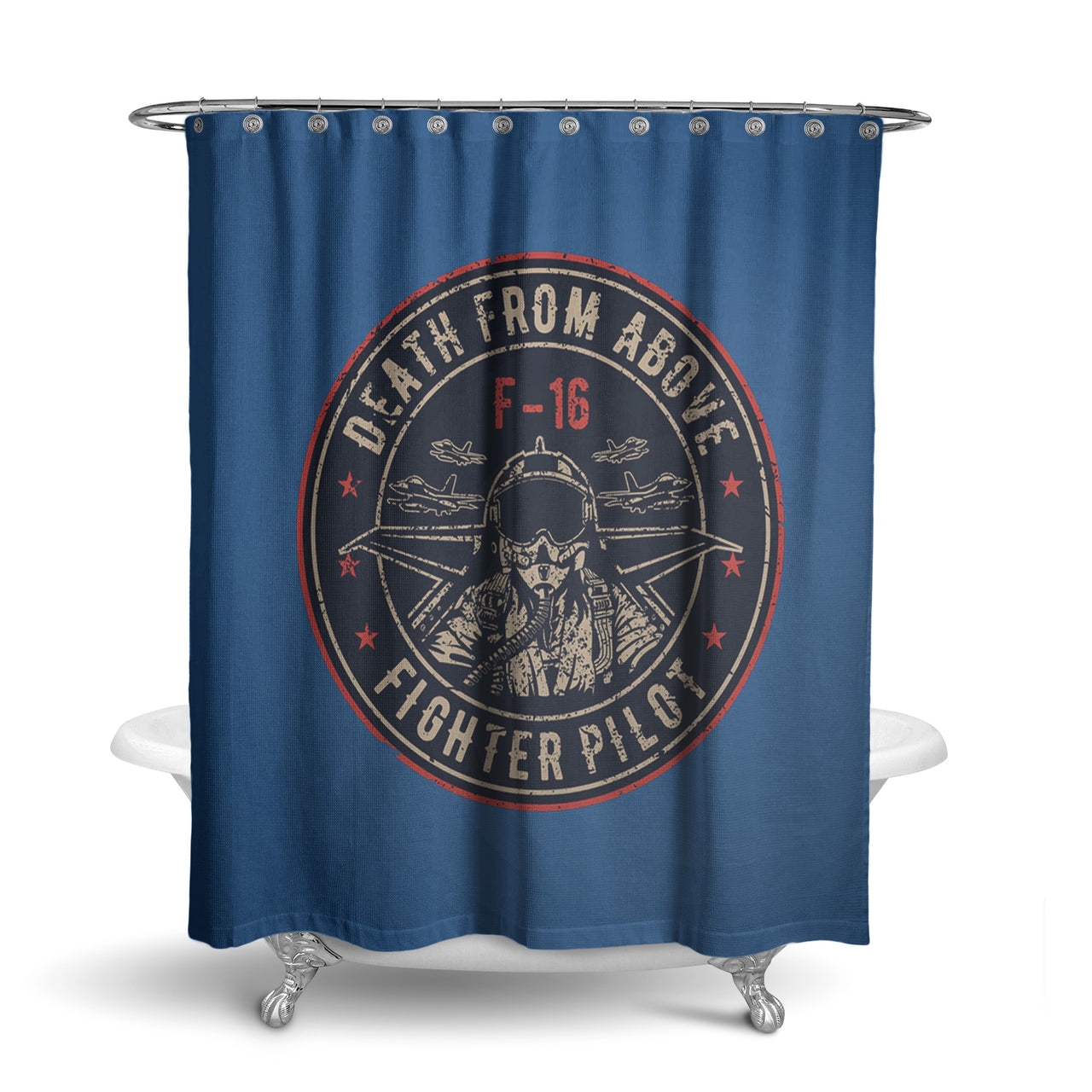 Fighter Jet 16 - Death From Above Designed Shower Curtains