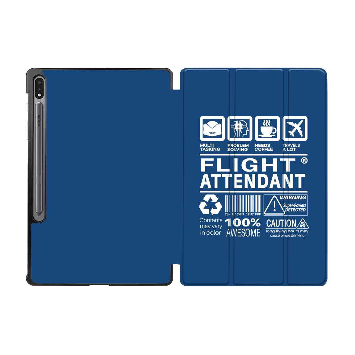 Flight Attendant Label Designed Samsung Tablet Cases