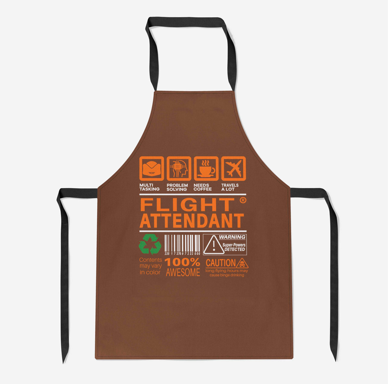 Flight Attendant Label Designed Kitchen Aprons