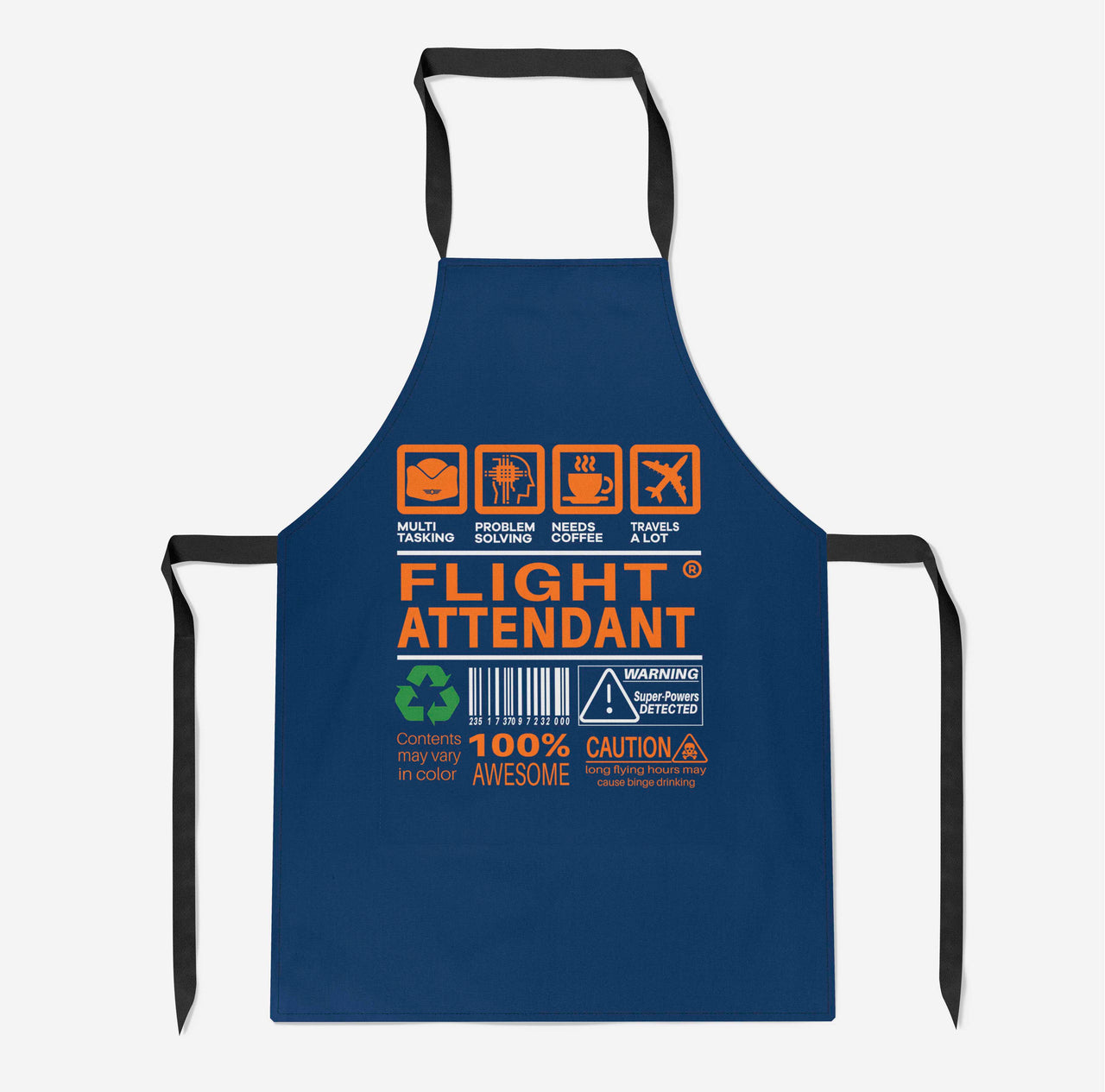 Flight Attendant Label Designed Kitchen Aprons