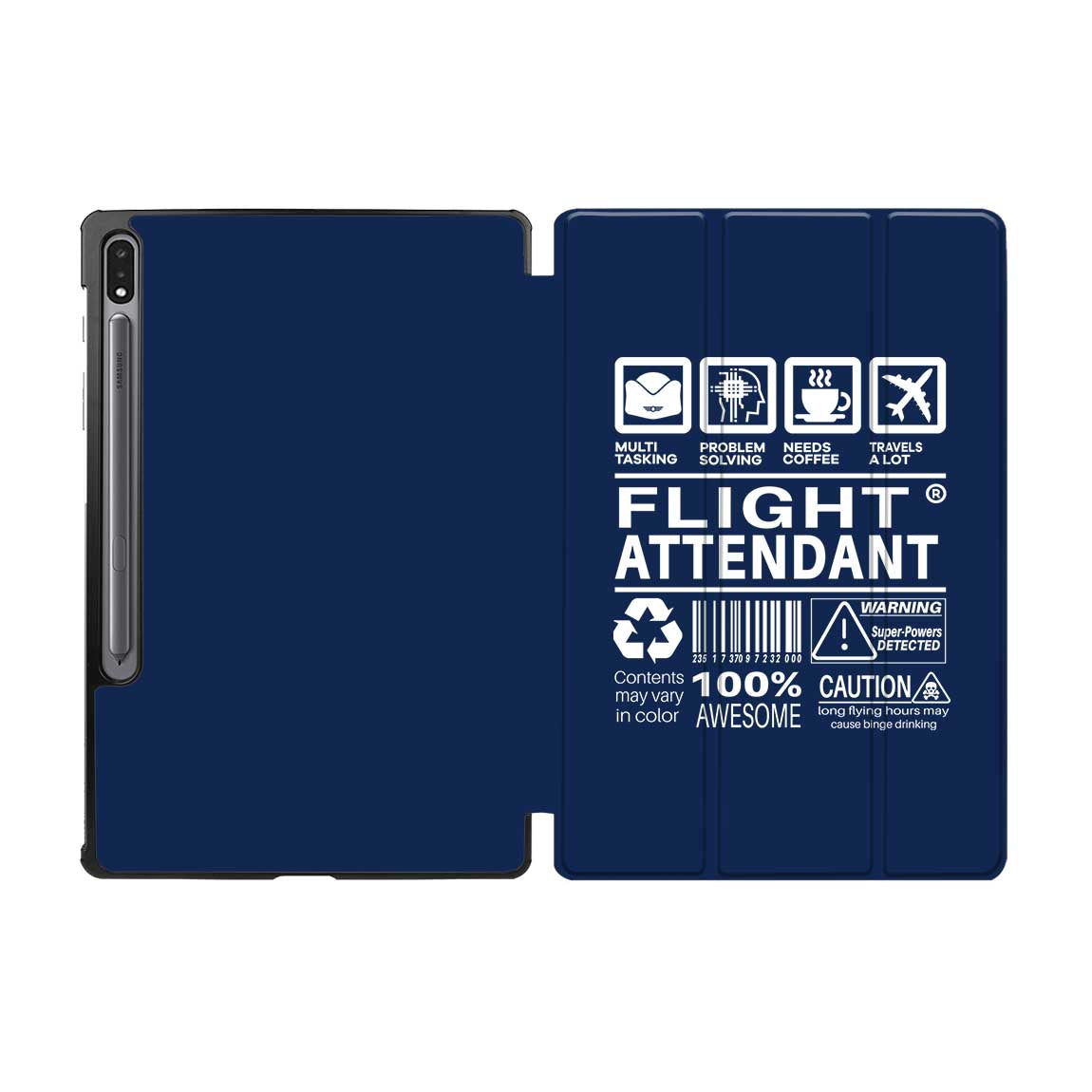 Flight Attendant Label Designed Samsung Tablet Cases