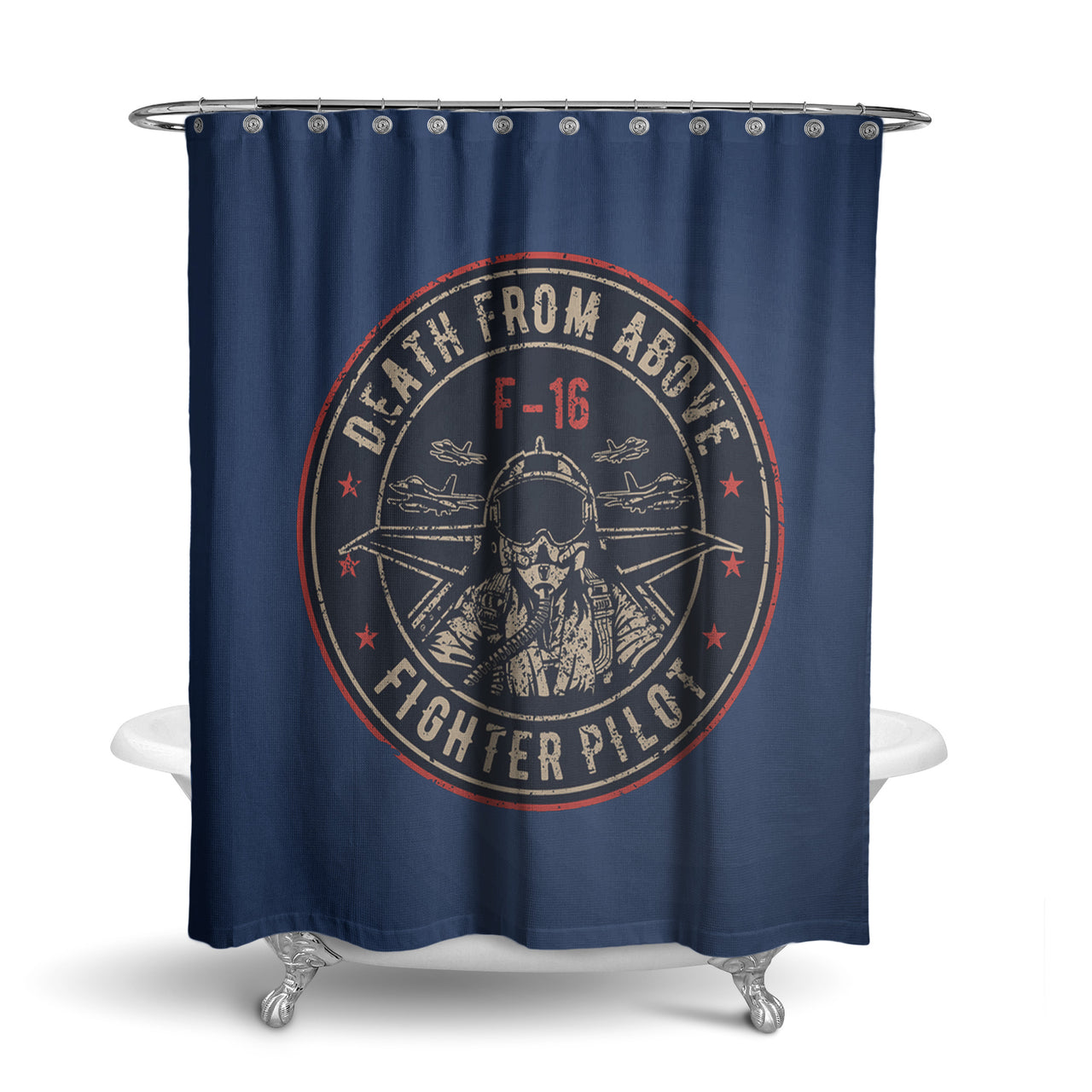 Fighter Jet 16 - Death From Above Designed Shower Curtains