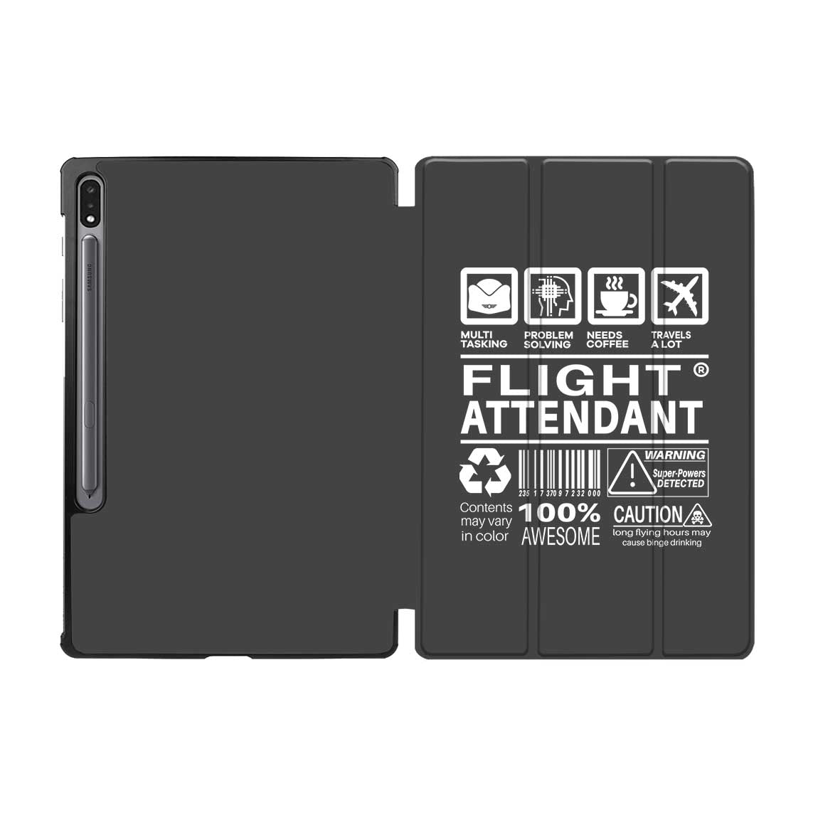 Flight Attendant Label Designed Samsung Tablet Cases