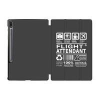 Thumbnail for Flight Attendant Label Designed Samsung Tablet Cases