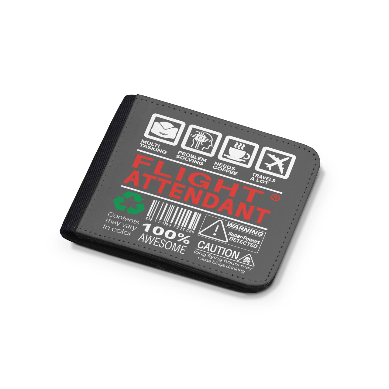 Flight Attendant Label Designed Wallets