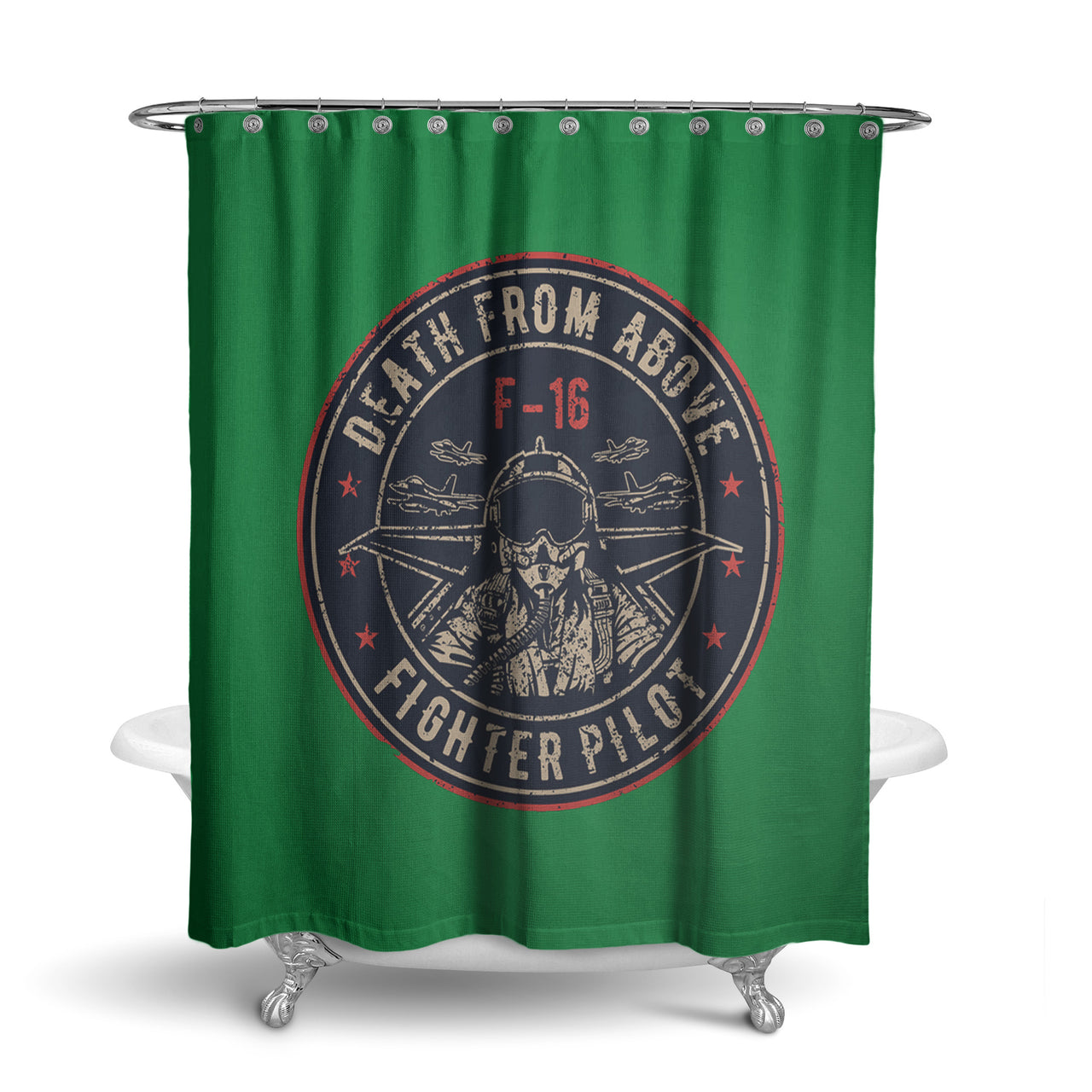 Fighter Jet 16 - Death From Above Designed Shower Curtains