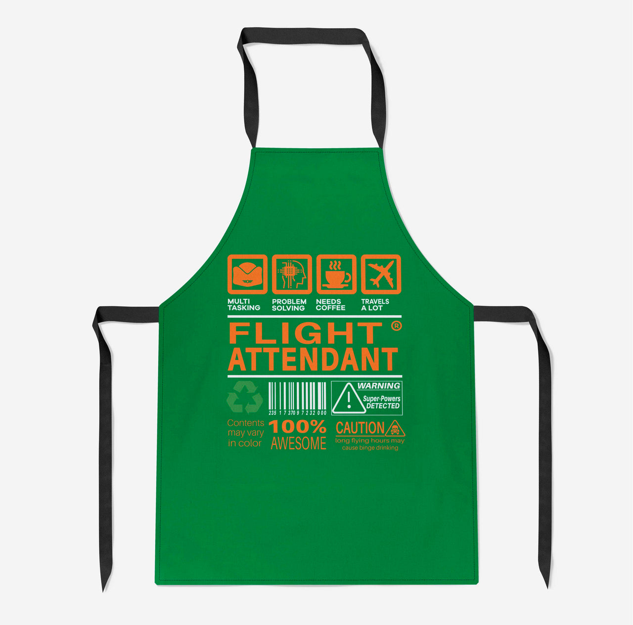 Flight Attendant Label Designed Kitchen Aprons