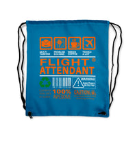 Thumbnail for Flight Attendant Label Designed Drawstring Bags