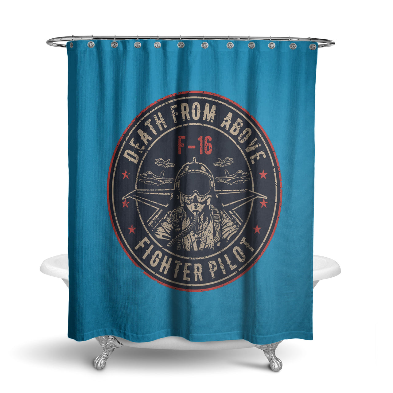 Fighter Jet 16 - Death From Above Designed Shower Curtains