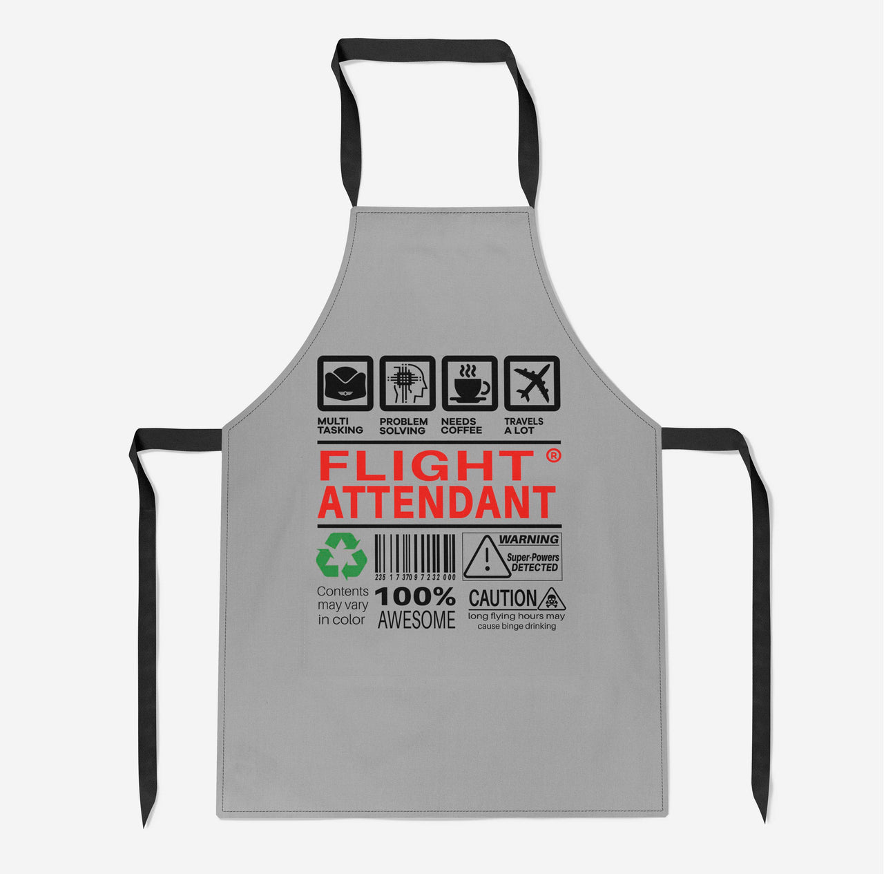 Flight Attendant Label Designed Kitchen Aprons