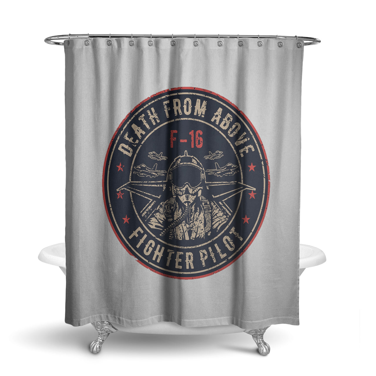 Fighter Jet 16 - Death From Above Designed Shower Curtains