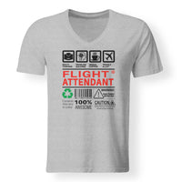 Thumbnail for Flight Attendant Label Designed V-Neck T-Shirts