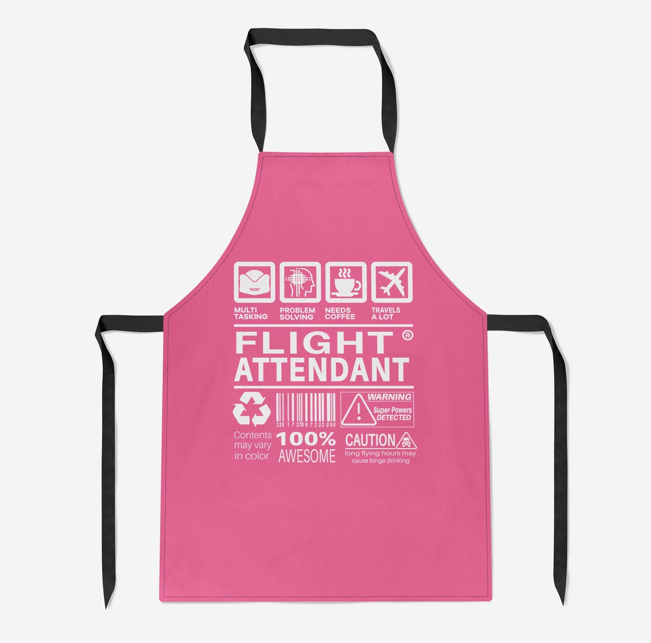 Flight Attendant Label Designed Kitchen Aprons