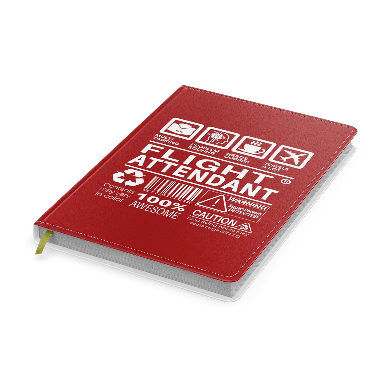 Flight Attendant Label Designed Notebooks