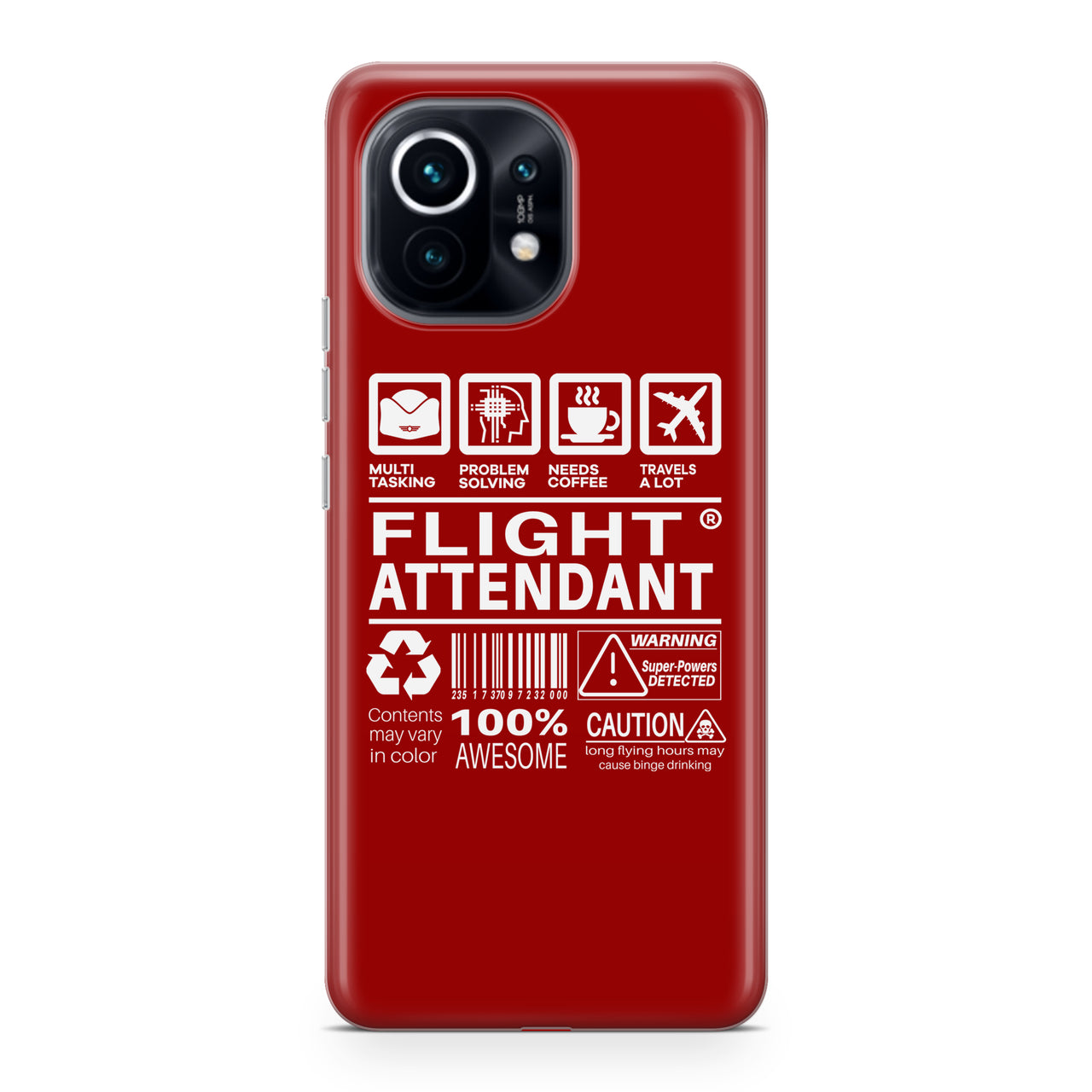 Flight Attendant Label Designed Xiaomi Cases