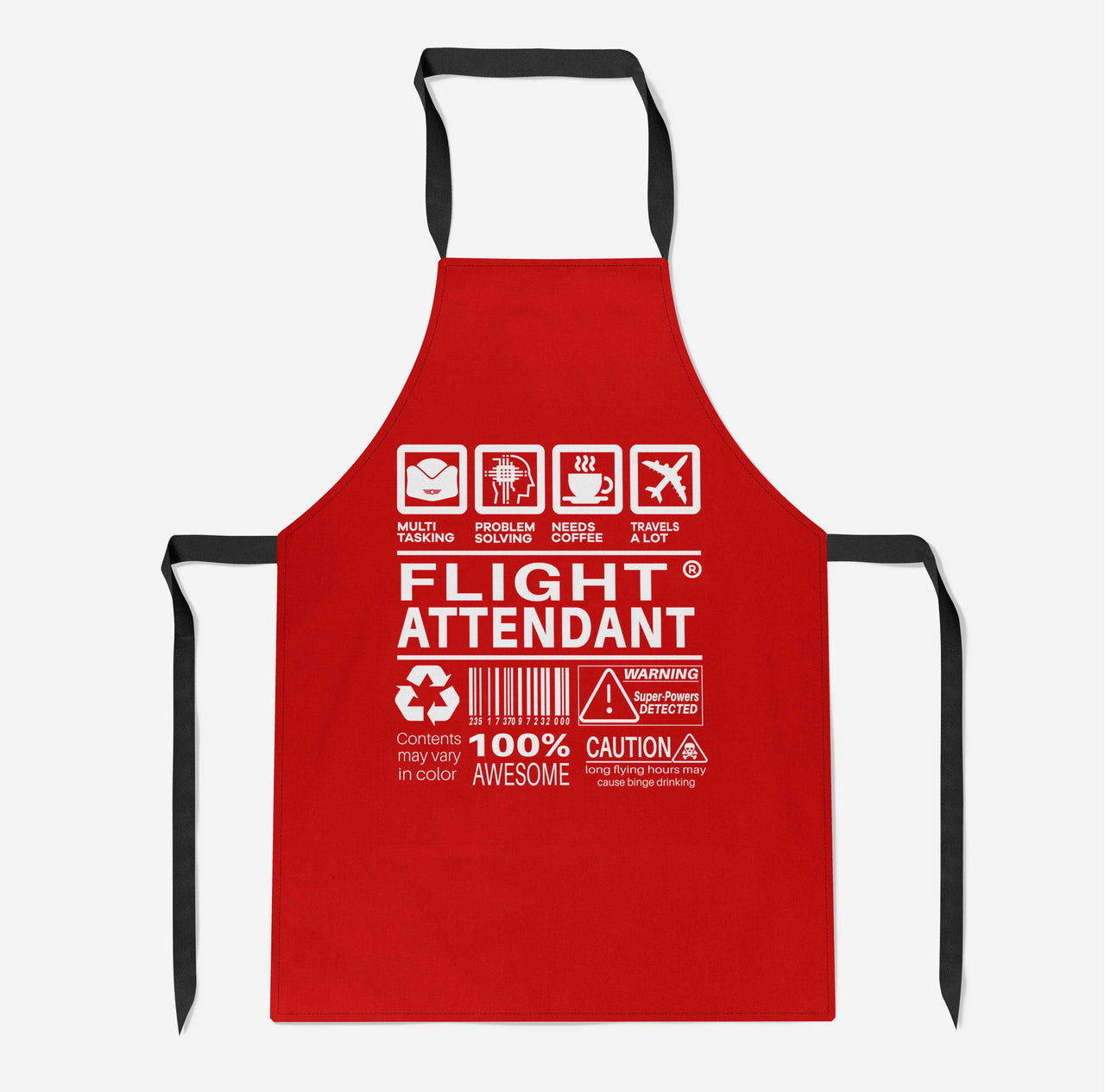 Flight Attendant Label Designed Kitchen Aprons