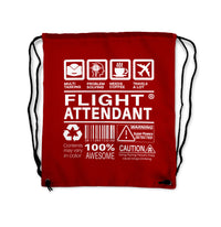 Thumbnail for Flight Attendant Label Designed Drawstring Bags