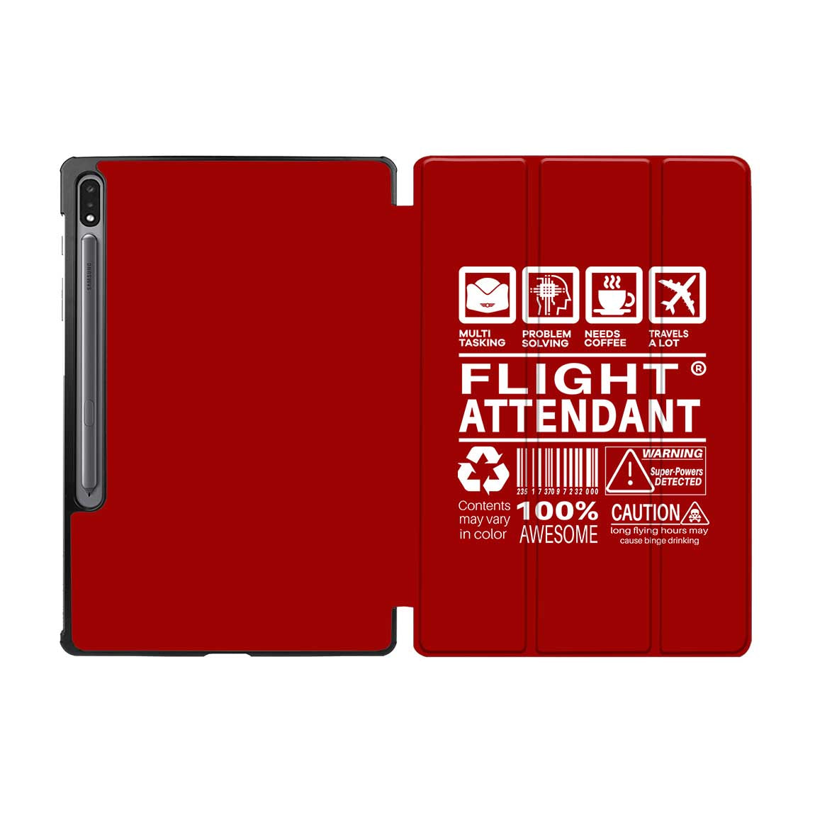 Flight Attendant Label Designed Samsung Tablet Cases