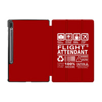 Thumbnail for Flight Attendant Label Designed Samsung Tablet Cases