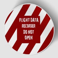 Thumbnail for Flight Data Recorder - Do Not Open (Circle) Designed Stickers