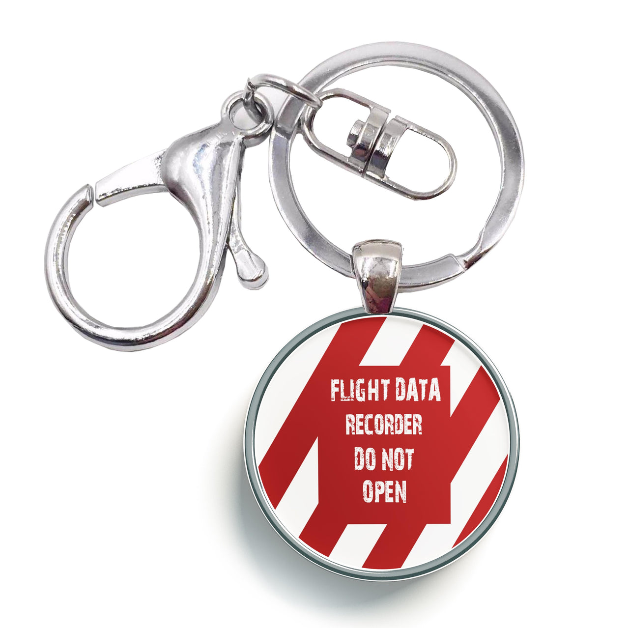 Flight Data Recorder - Do Not Open Designed Circle Key Chains