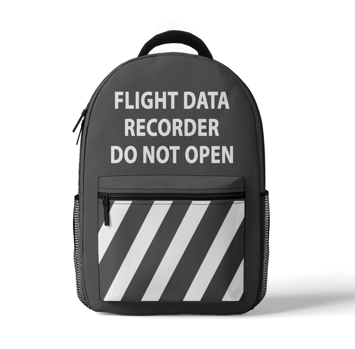 Flight Data Recorder Do Not Open Designed 3D Backpacks