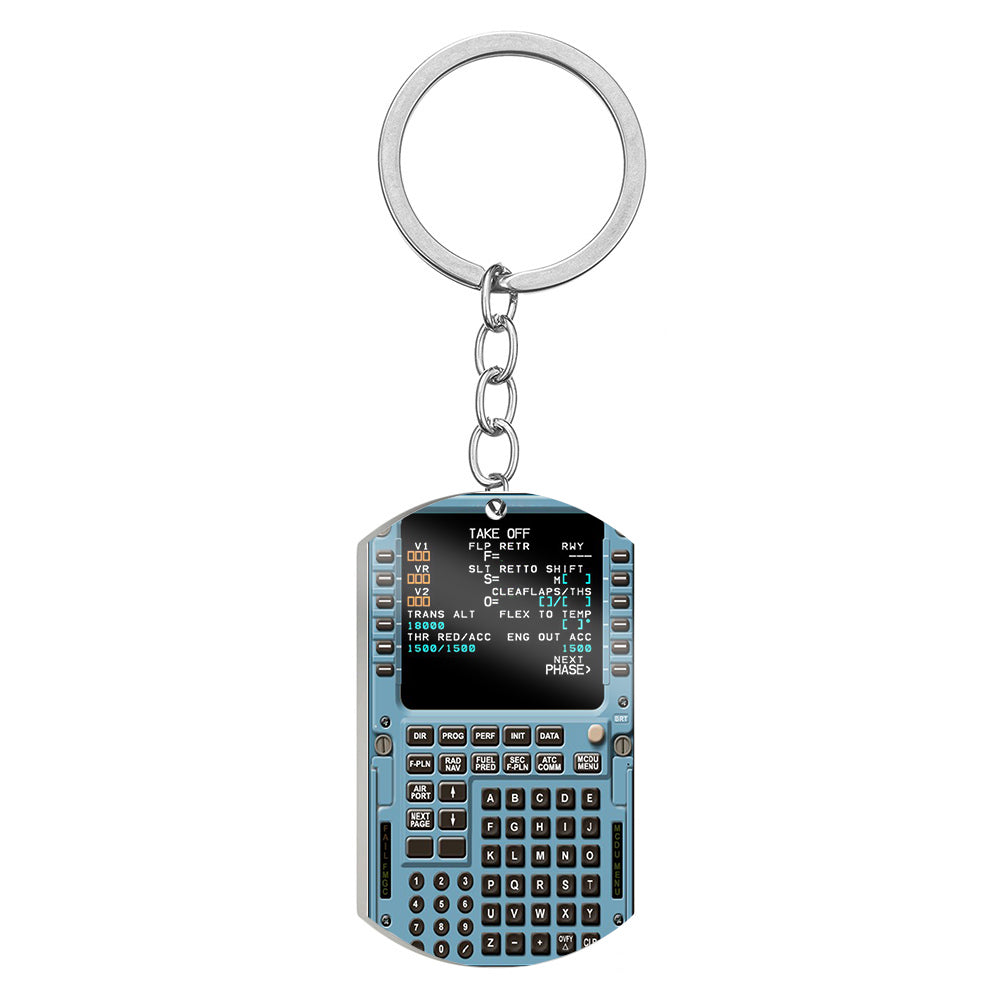 Flight Management Designed Stainless Steel Key Chains (Double Side)