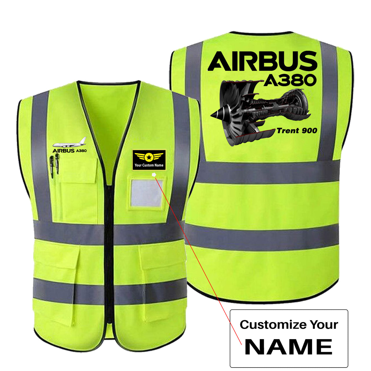 Airbus A380 & Trent 900 Engine Designed Reflective Vests