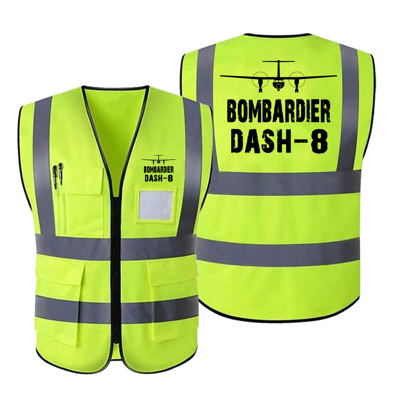 Bombardier Dash-8 & Plane Designed Reflective Vests