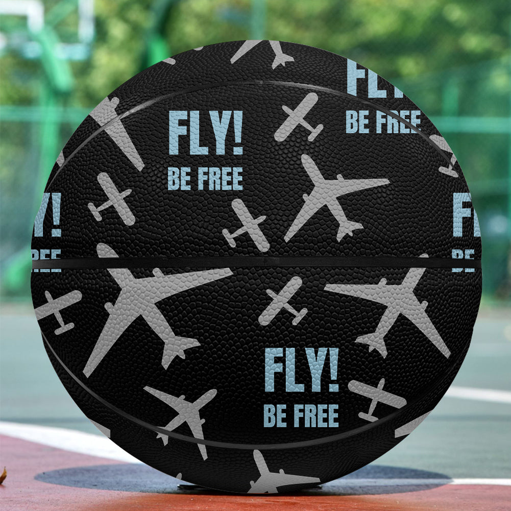 Fly Be Free Black Designed Basketball