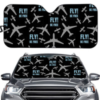 Thumbnail for Fly Be Free Black Designed Car Sun Shade