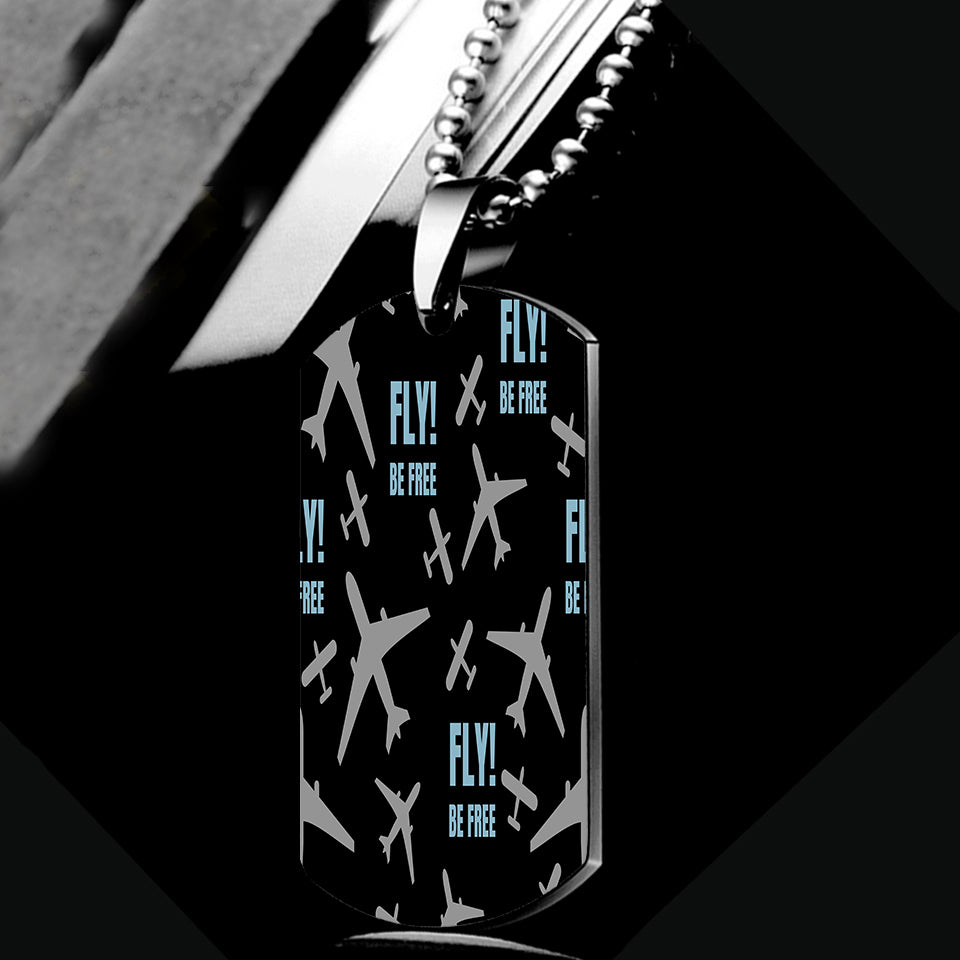 Fly Be Free Black Designed Metal Necklaces