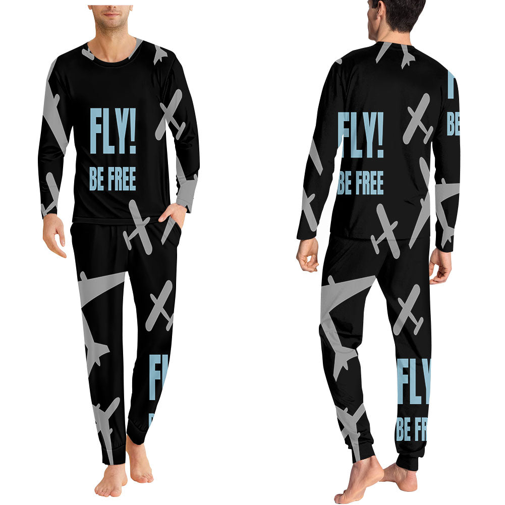 Fly Be Free Black Designed Pijamas