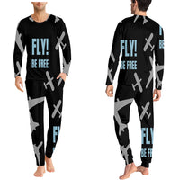 Thumbnail for Fly Be Free Black Designed Pijamas