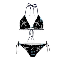 Thumbnail for Fly Be Free Black Designed Triangle Bikini