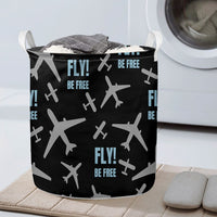 Thumbnail for Fly Be Free Black Designed Laundry Baskets
