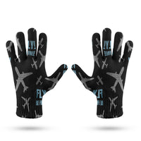 Thumbnail for Fly Be Free Black Designed Gloves