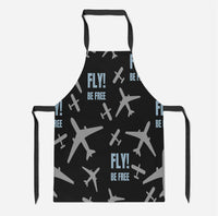 Thumbnail for Fly Be Free Black Designed Kitchen Aprons
