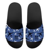 Thumbnail for Fly Be Free Blue Designed Sport Slippers